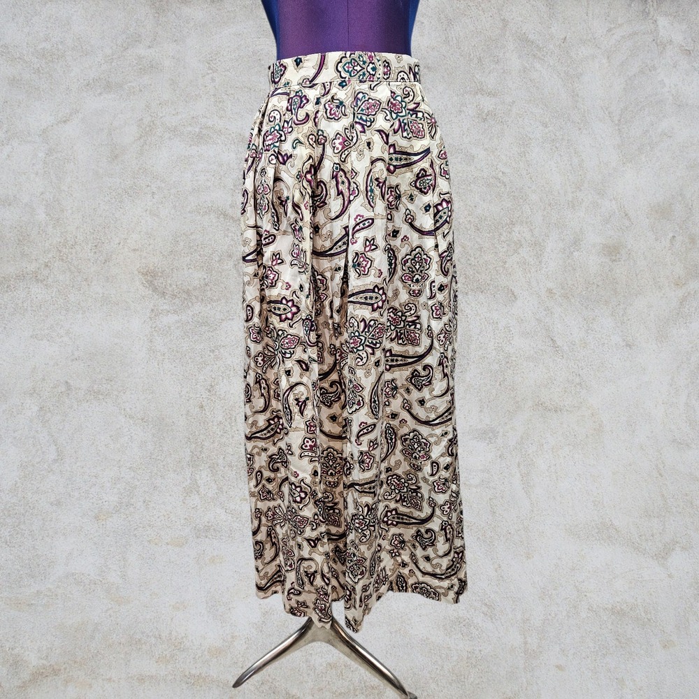 David Brooks Vintage Womens Paisley Floral Maxi Skirt High Waisted Size 16 S55